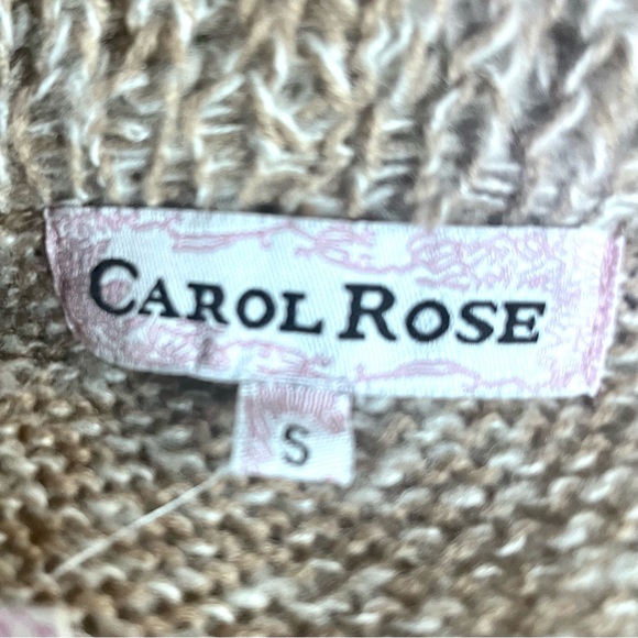 Carol Rose Beige Cardigan with Cascading Front ;Size Small NWT! - Picture 9 of 13